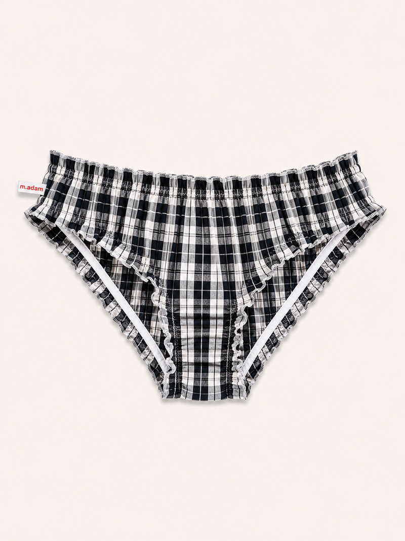 La Culotte tartan noir et blanc