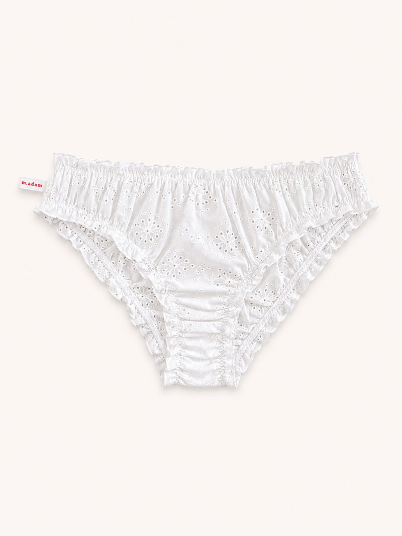 La Culotte en broderie anglaise blanche