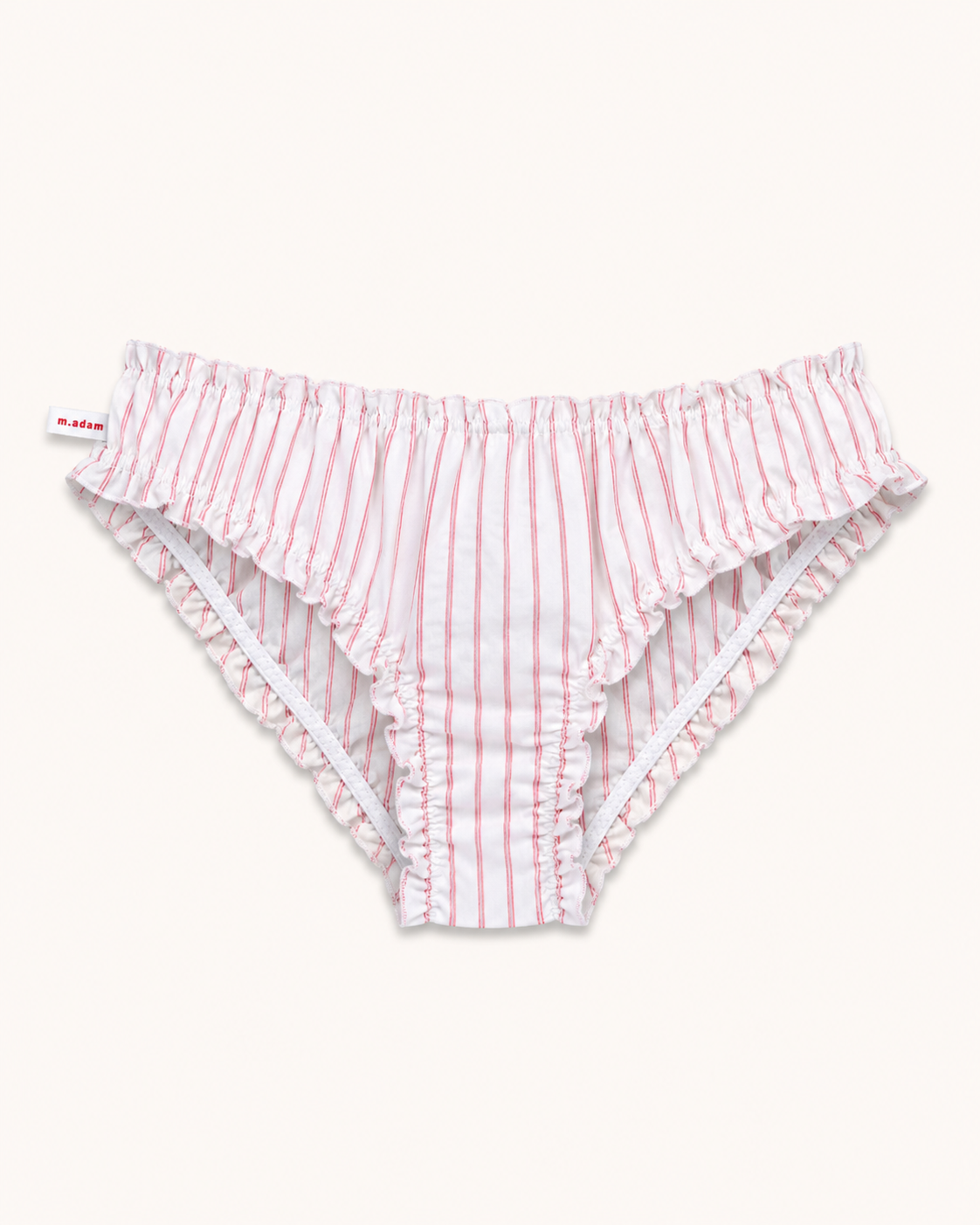 La Culotte blanche à rayures rouges