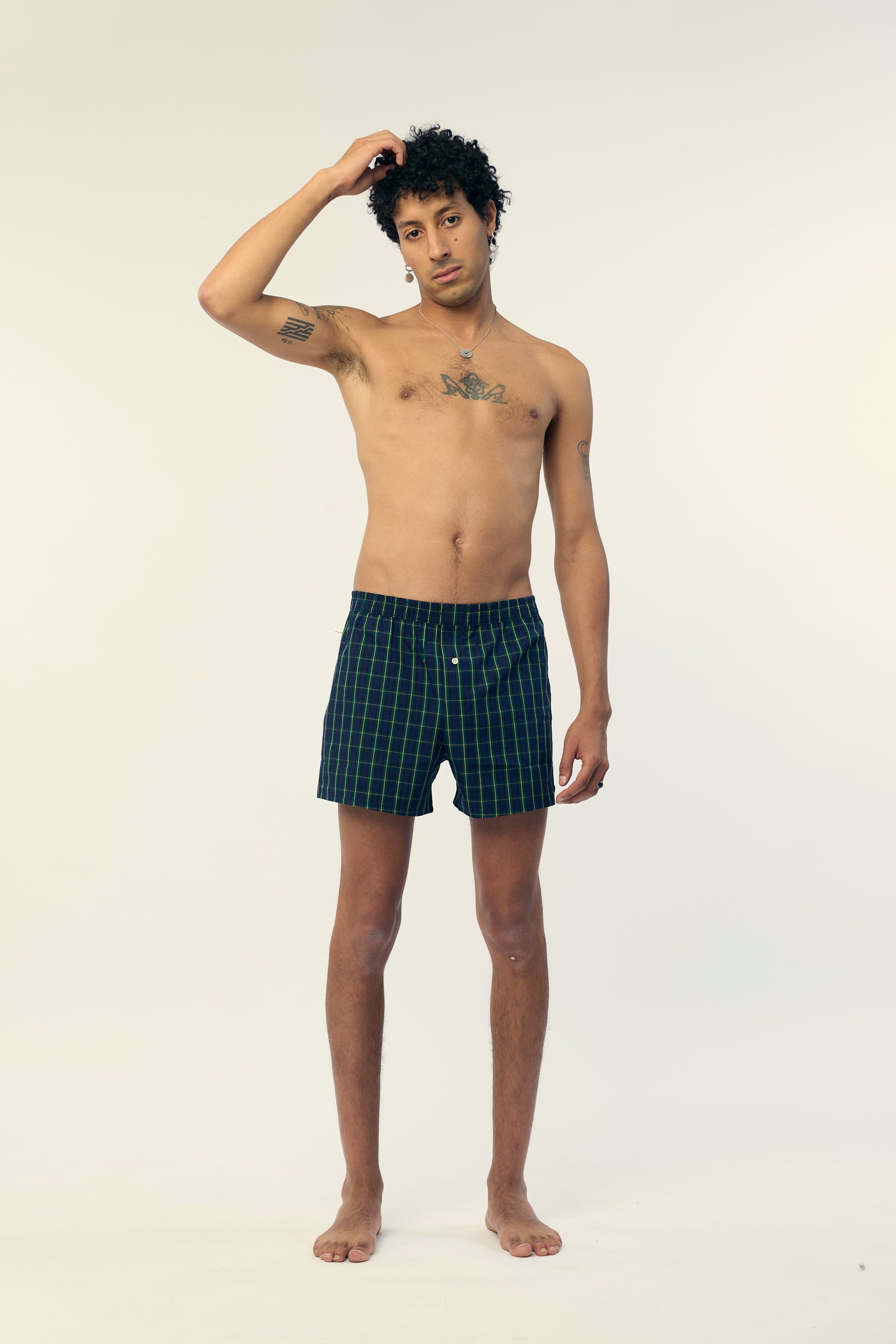 Le Parachute Tartan Bleu Marine